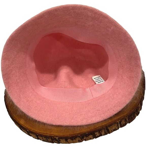 Axxents Angora Wool blend Bucket Hat Pink - Picture 2 of 5
